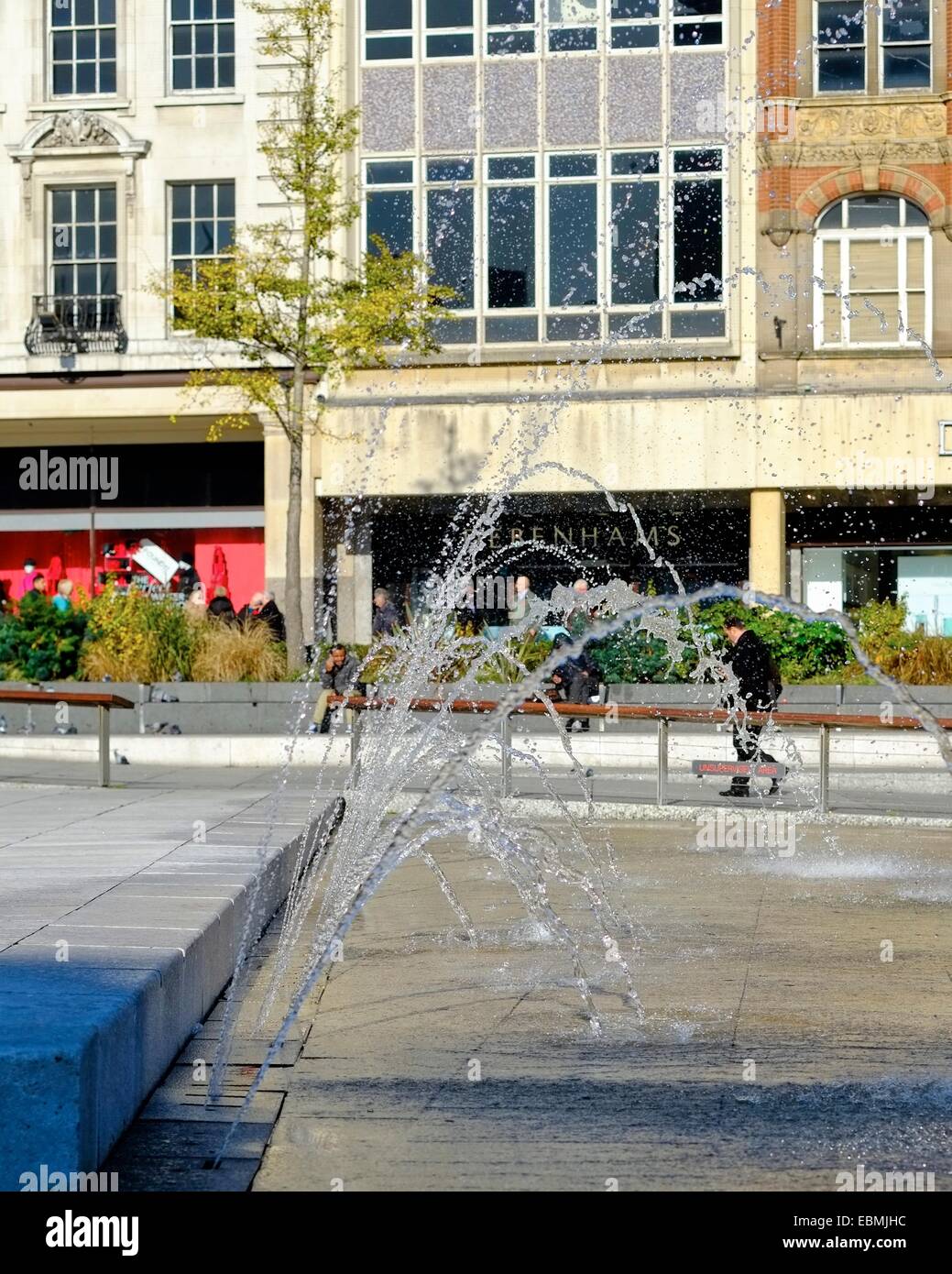 The Gustafson Porter redeveloped Old Market Square water fountain