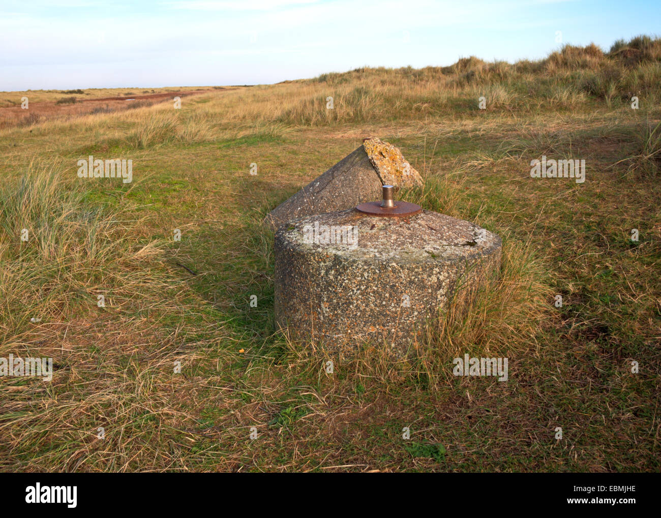 A World War Two spigot mortar emplacement at Holme next the Sea