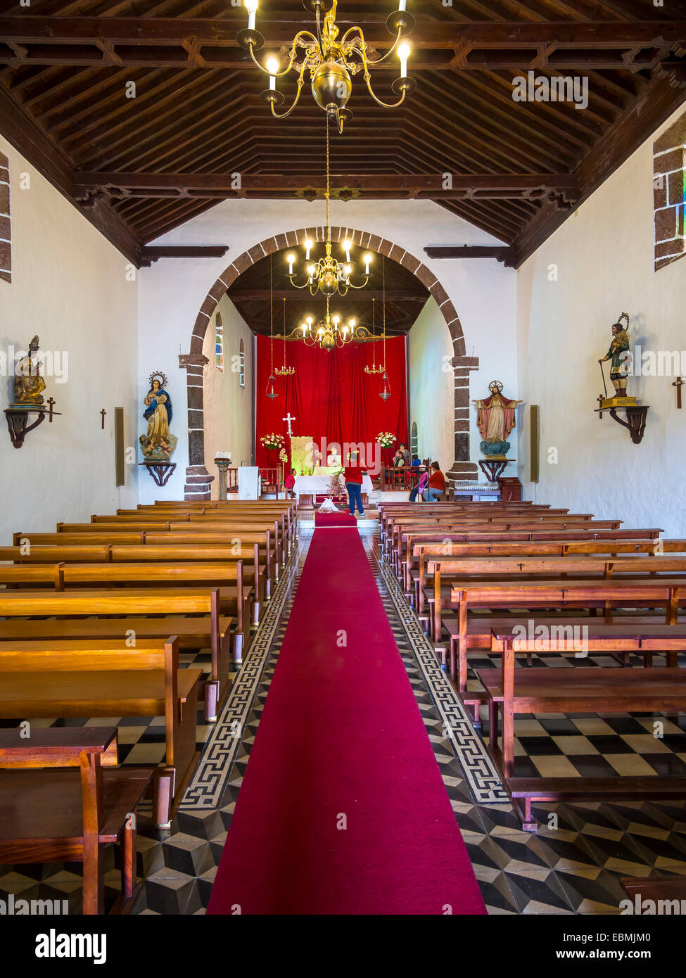 Church of Nostra Senora del Rosario, Tosca, La Barlovento, La Palma, Canary Islands, Spain Stock Photo