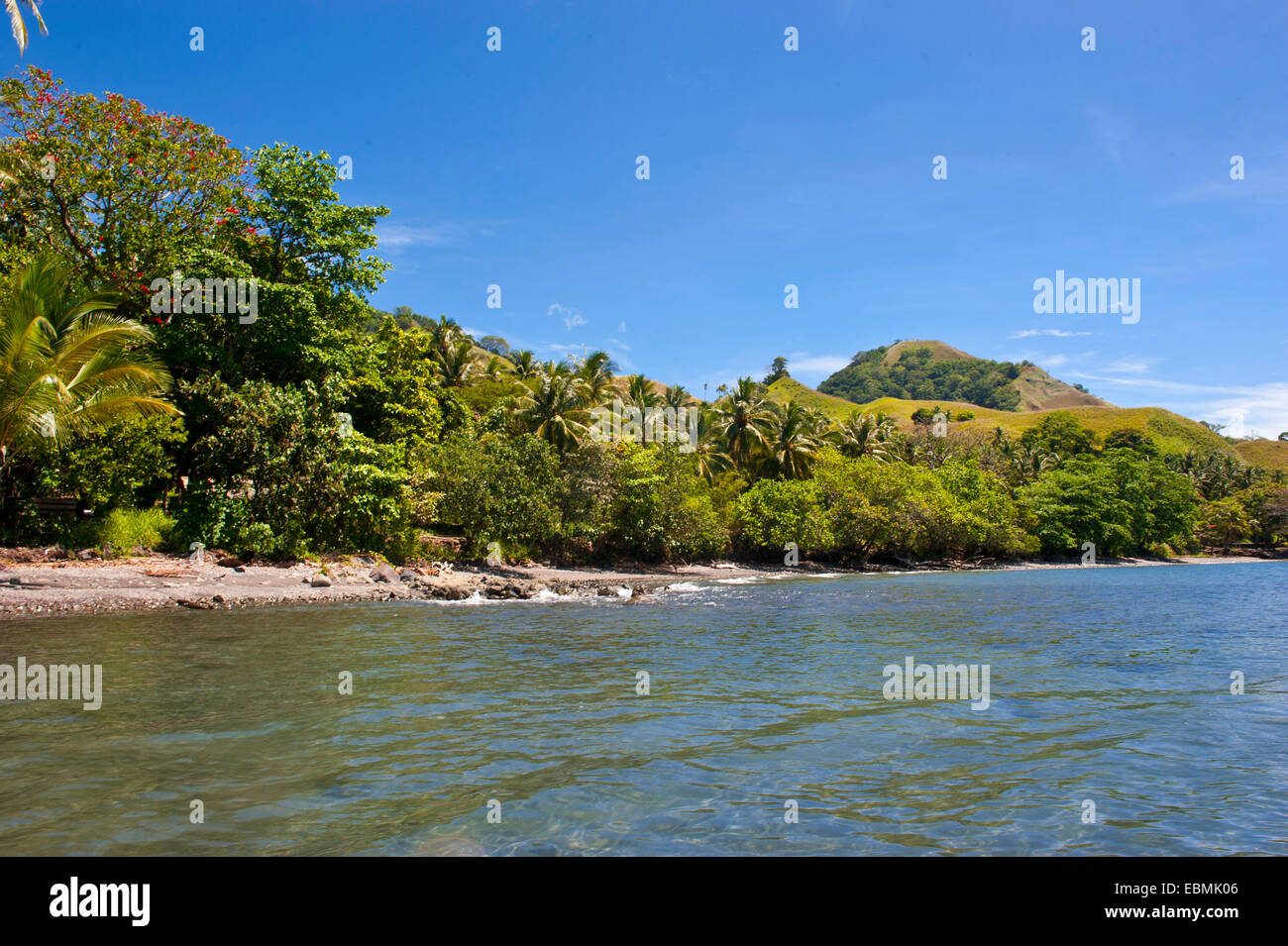 Coastal landscape, Savo Island, Central Province, Solomon Islands Stock Photo