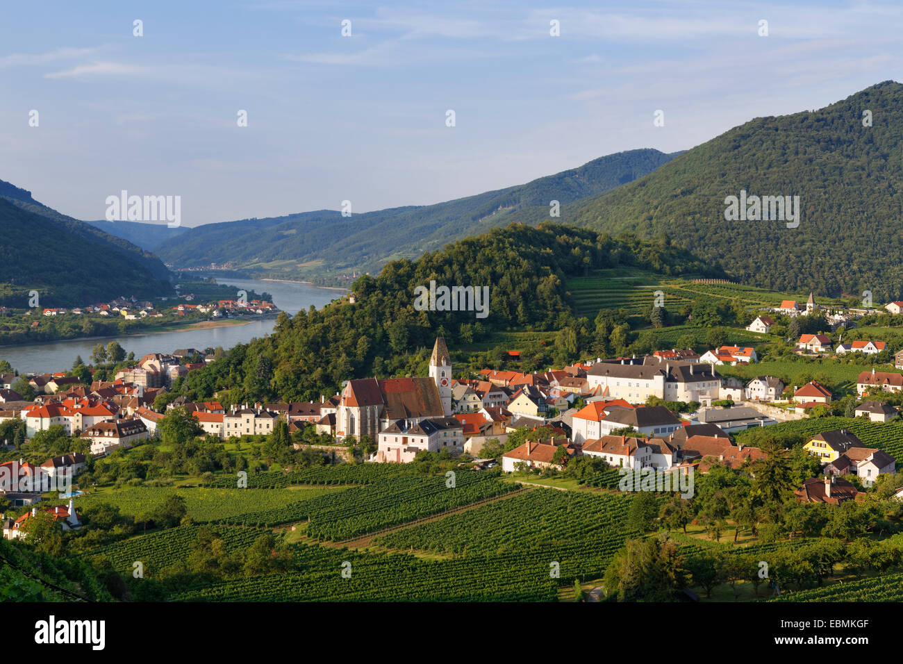 Townscape, Spitz an der Donau, Wachau, Waldviertel, Lower Austria, Austria Stock Photo