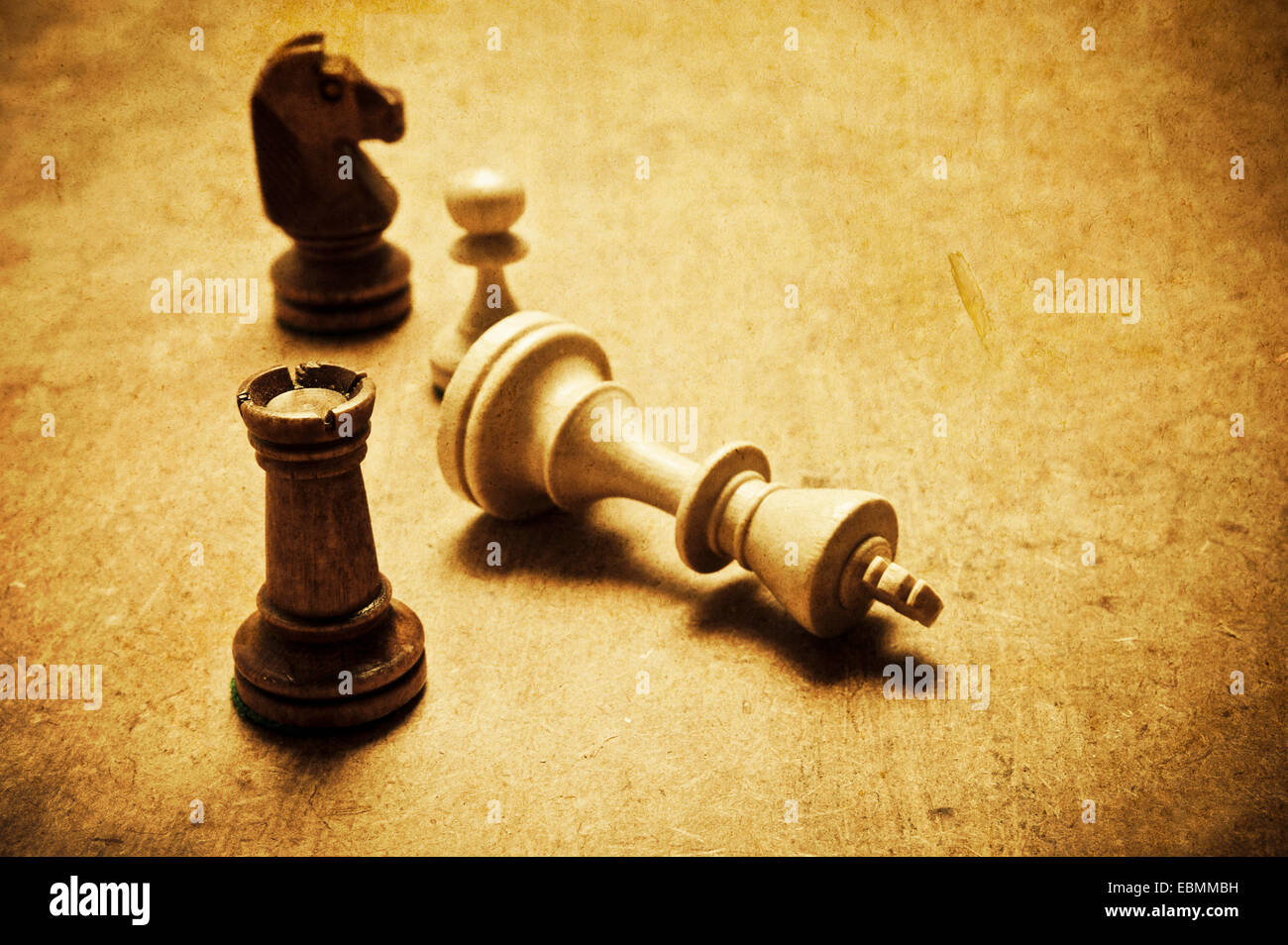 chess pieces grunge effect Stock Photo