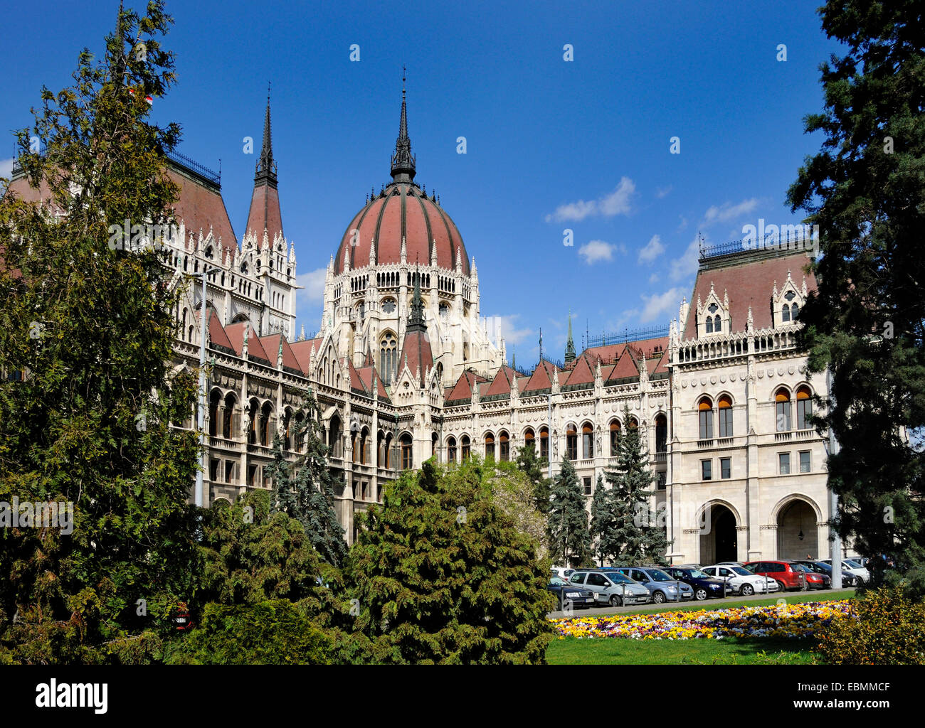 Budapest, Hungary. Parliament Building or Orszaghaz (Imre Steindl: 1884-1904) Stock Photo