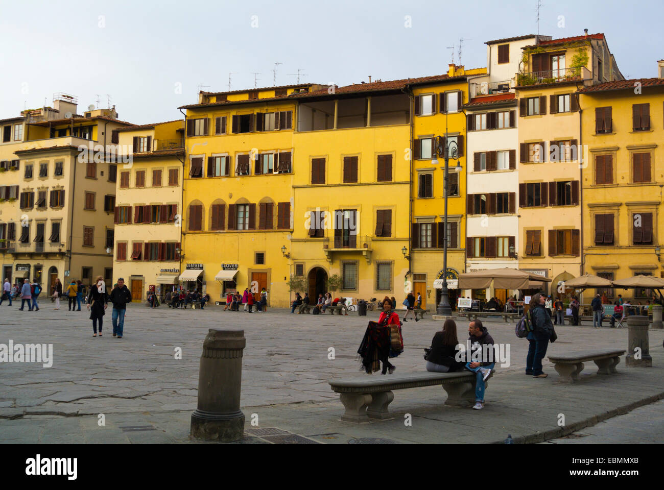 Piazza di Santa Croce, Florence, Tuscany, Italy Stock Photo