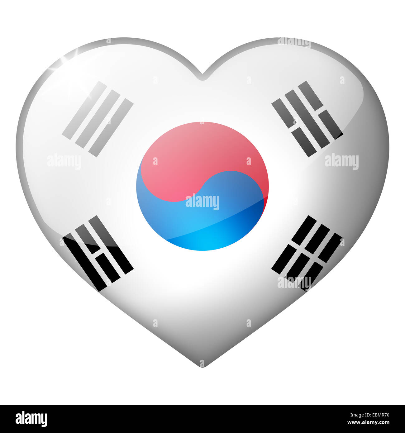 south korea heart button Stock Photo Alamy