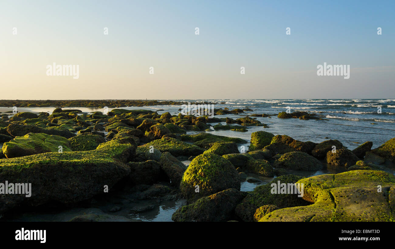 sunset at a coral beach in st martin's island, bangladesh Stock Photo ...