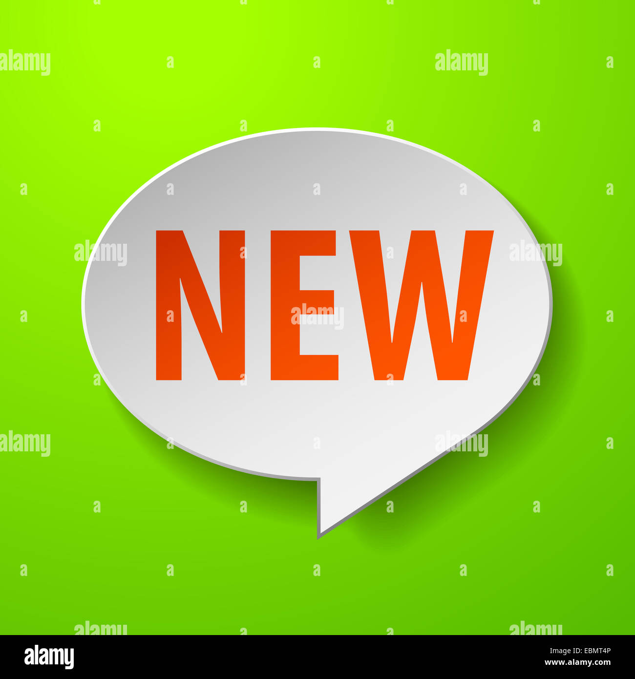 New 3d Speech Bubble on Green background Stock Photo - Alamy