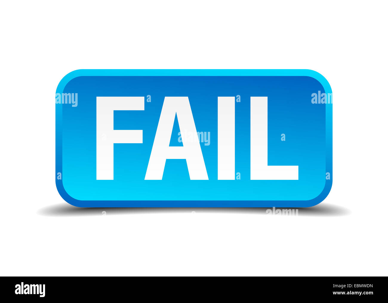Failure blue 3d square hi-res stock photography and images - Alamy