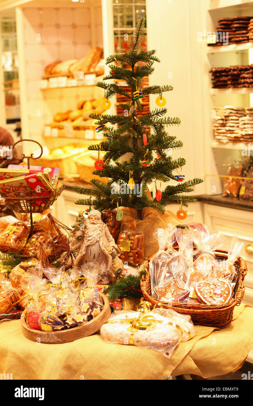 Christmas tree and Christmas decorations Stock Photo