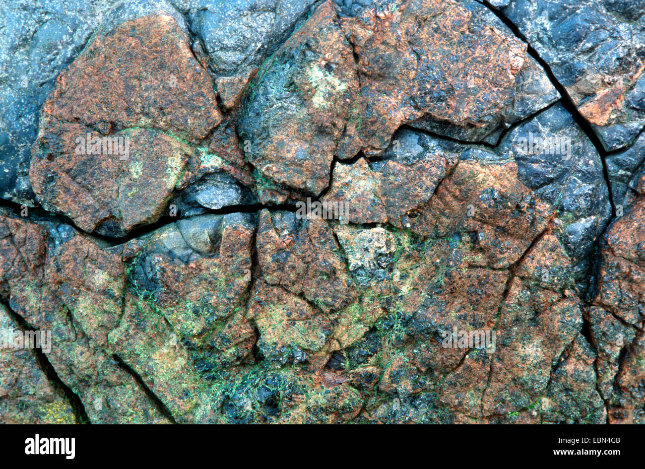 pillow basalt of the midoceanic ridge from a depth of 2700 m, Norway, Jan Mayen Stock Photo