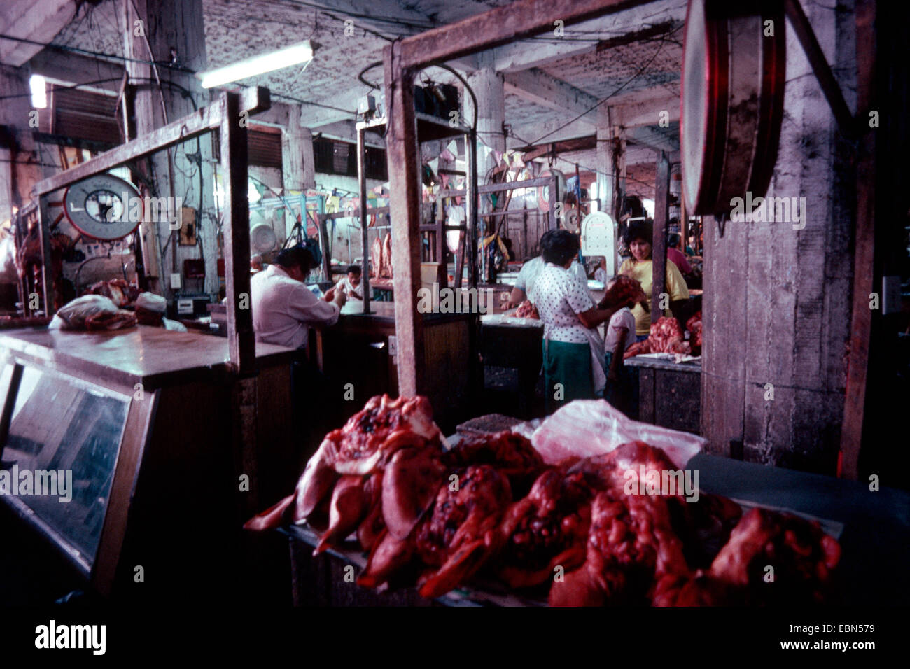 meat market, Paraguay, Asuncion Stock Photo