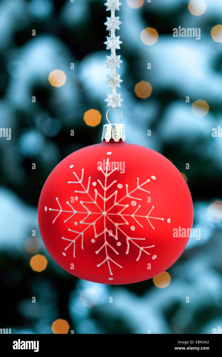 red Christmas bauble Stock Photo