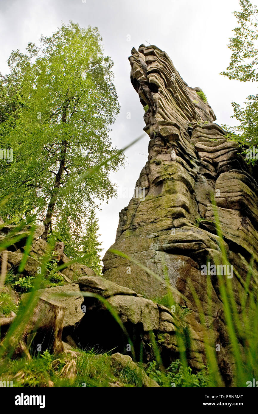 natural landmark Greifensteine, Germany, Saxony, Ehrenfriedersdorf Stock Photo