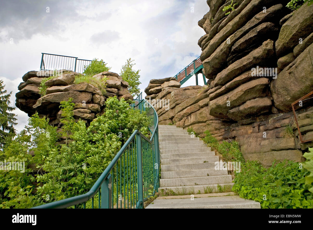 natural landmark Greifensteine, Germany, Saxony, Ehrenfriedersdorf Stock Photo