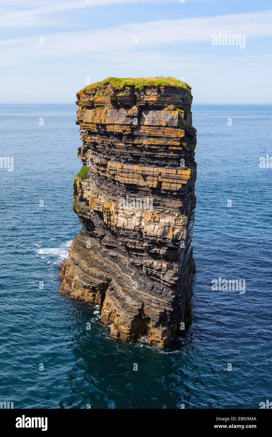 Dun Briste, Broken Fort at Downpatrick Head, Ireland, County Mayo, Ballycastle Stock Photo