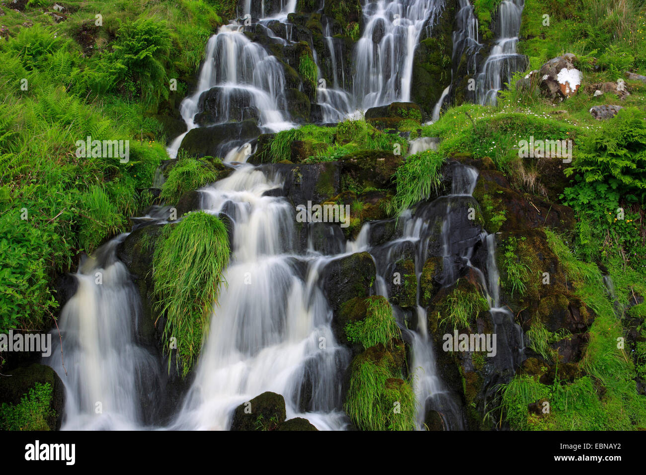 Bride's Veil Waterfall, United Kingdom, Scotland, Isle Of Skye Stock Photo