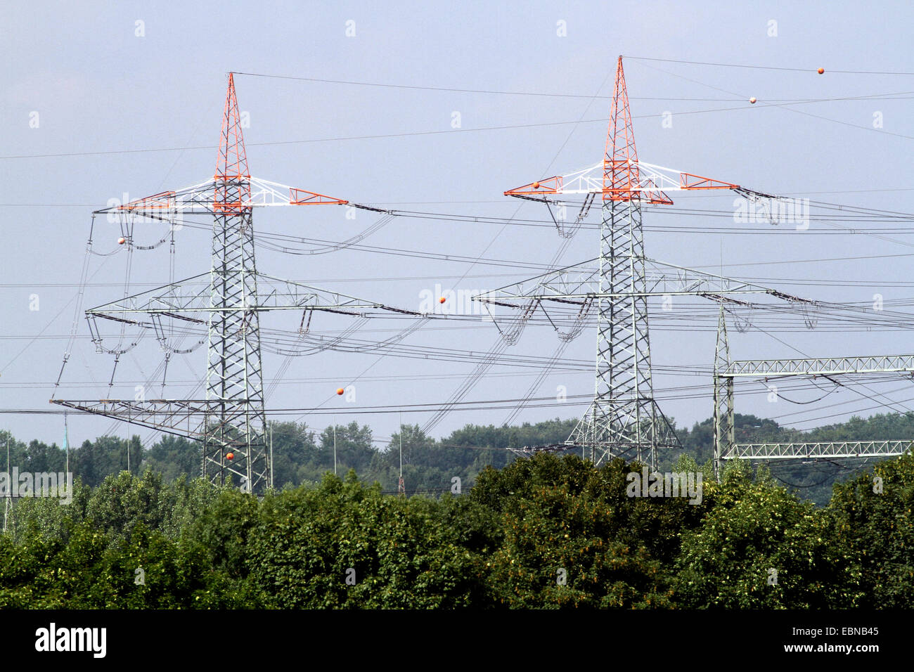 power poles, Germany Stock Photo