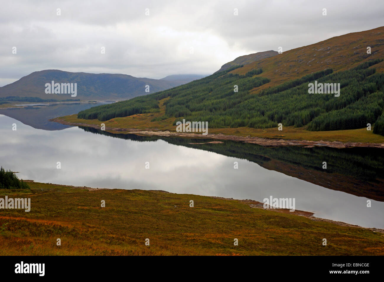 lake in Scottisch Highlands, United Kingdom, Scotland, Northwest Highlands Stock Photo
