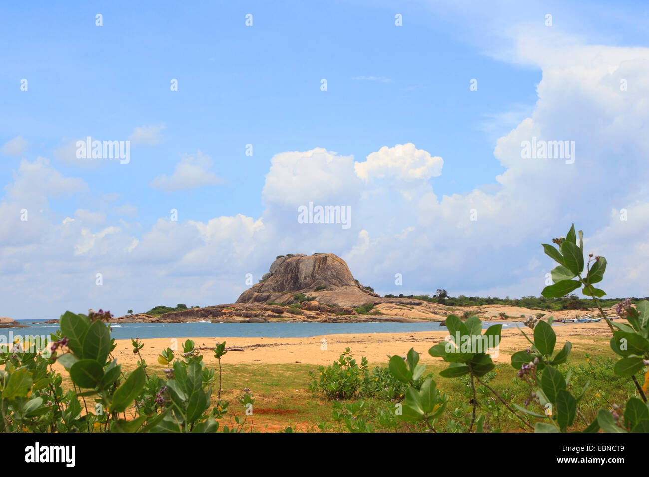 rock formations at the beach, Sri Lanka, Yala National Park Stock Photo