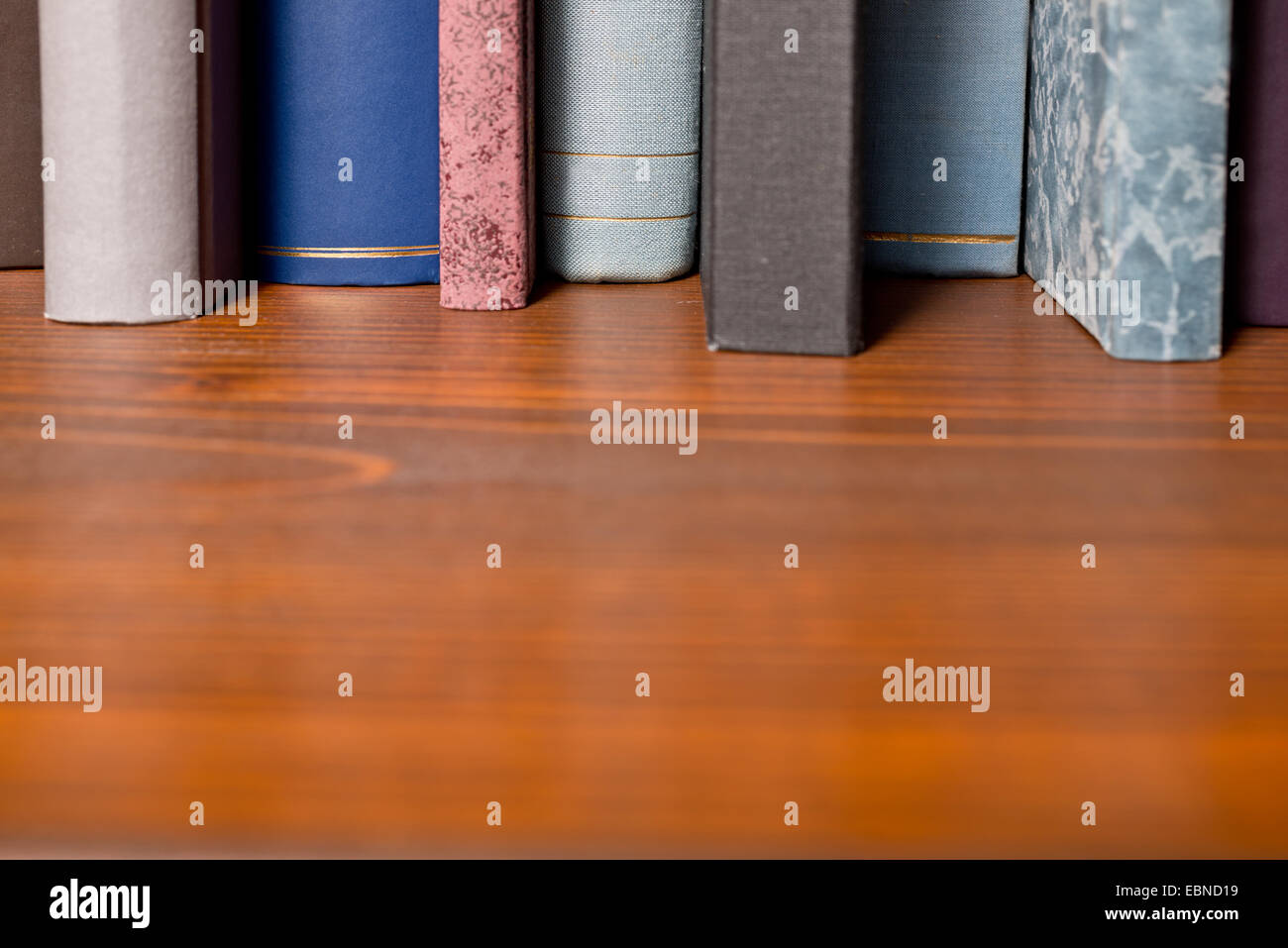 a detail of books in the bookshelf Stock Photo Alamy