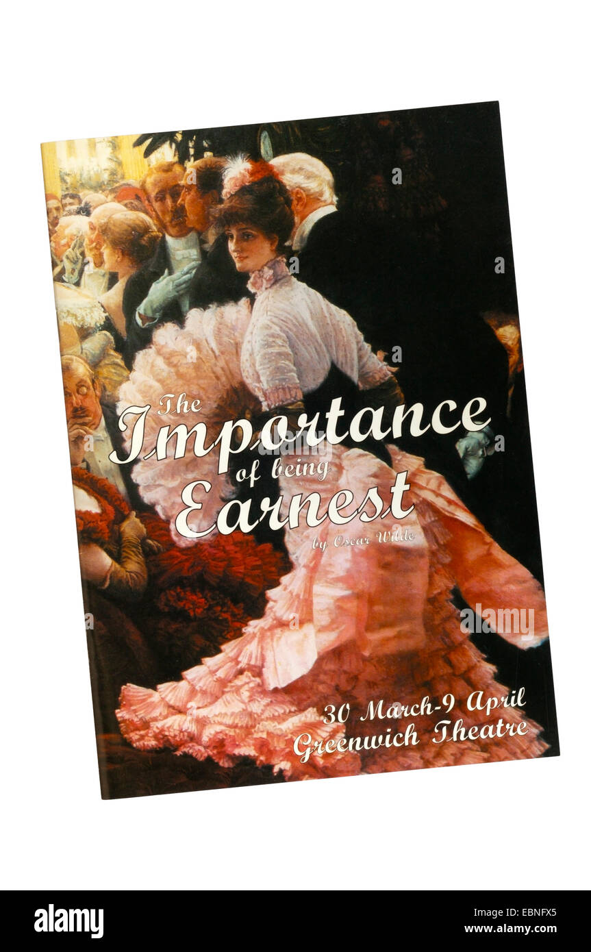 Programme for the 2005 production of The Importance of Being Earnest by Oscar Wilde at Greenwich Theatre. Stock Photo