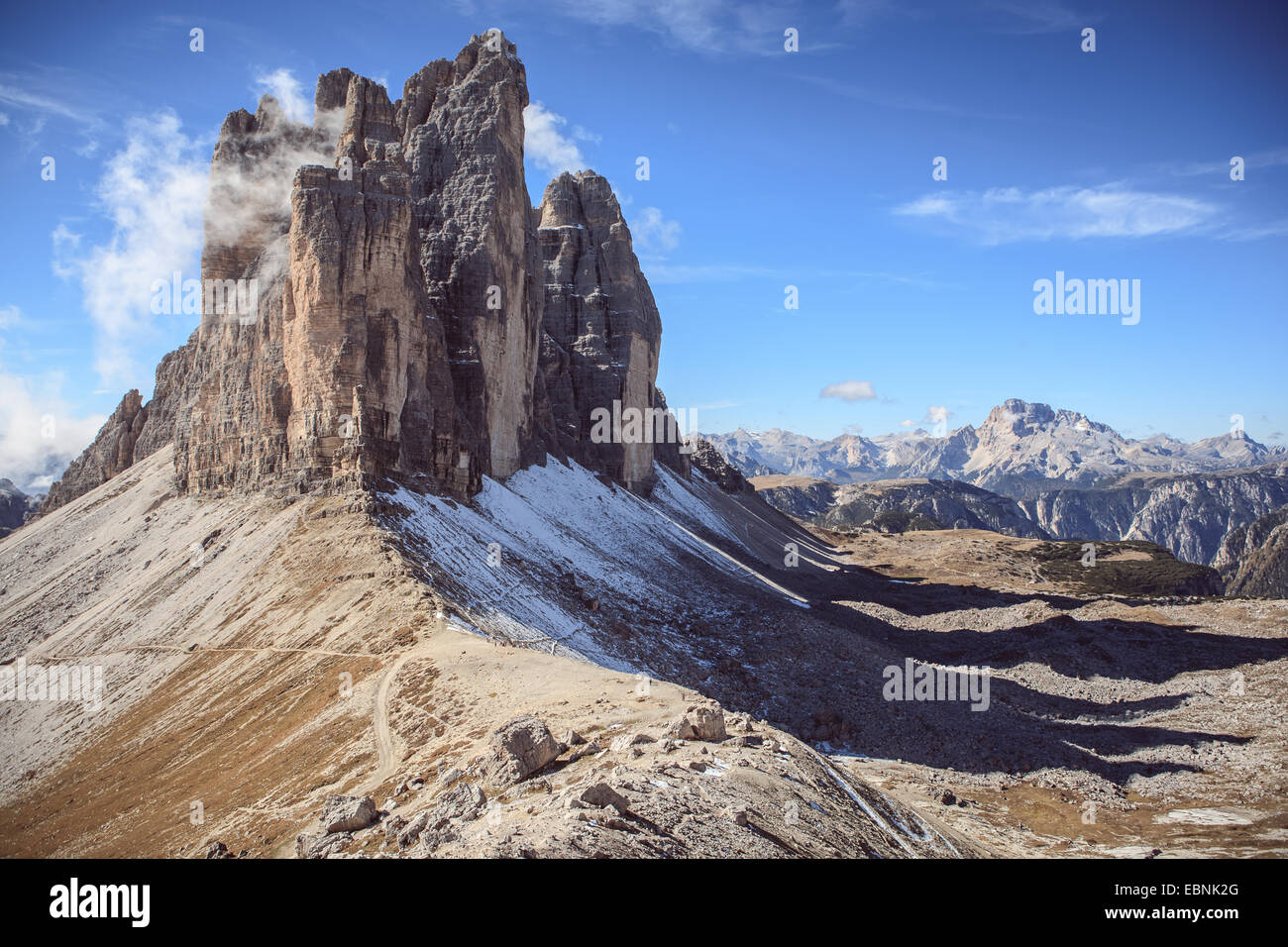 Dolomite Alps, Italy, Europe, Drei Zinnen area at Fall Stock Photo