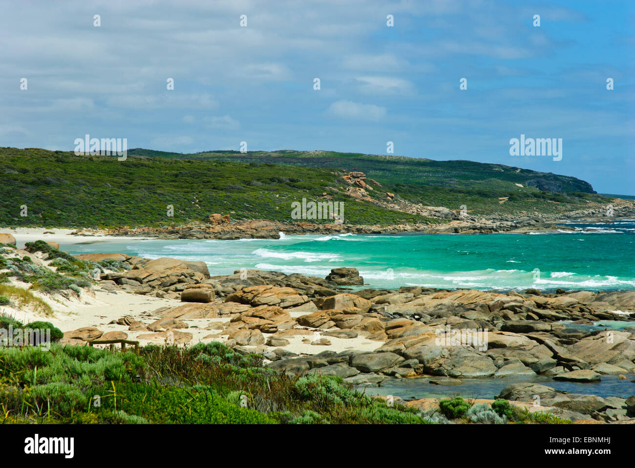 Deserted Beaches,Green Blue Seas,Surfing,Wineries,Redgate Beach,Margaret River South Western Australia Stock Photo