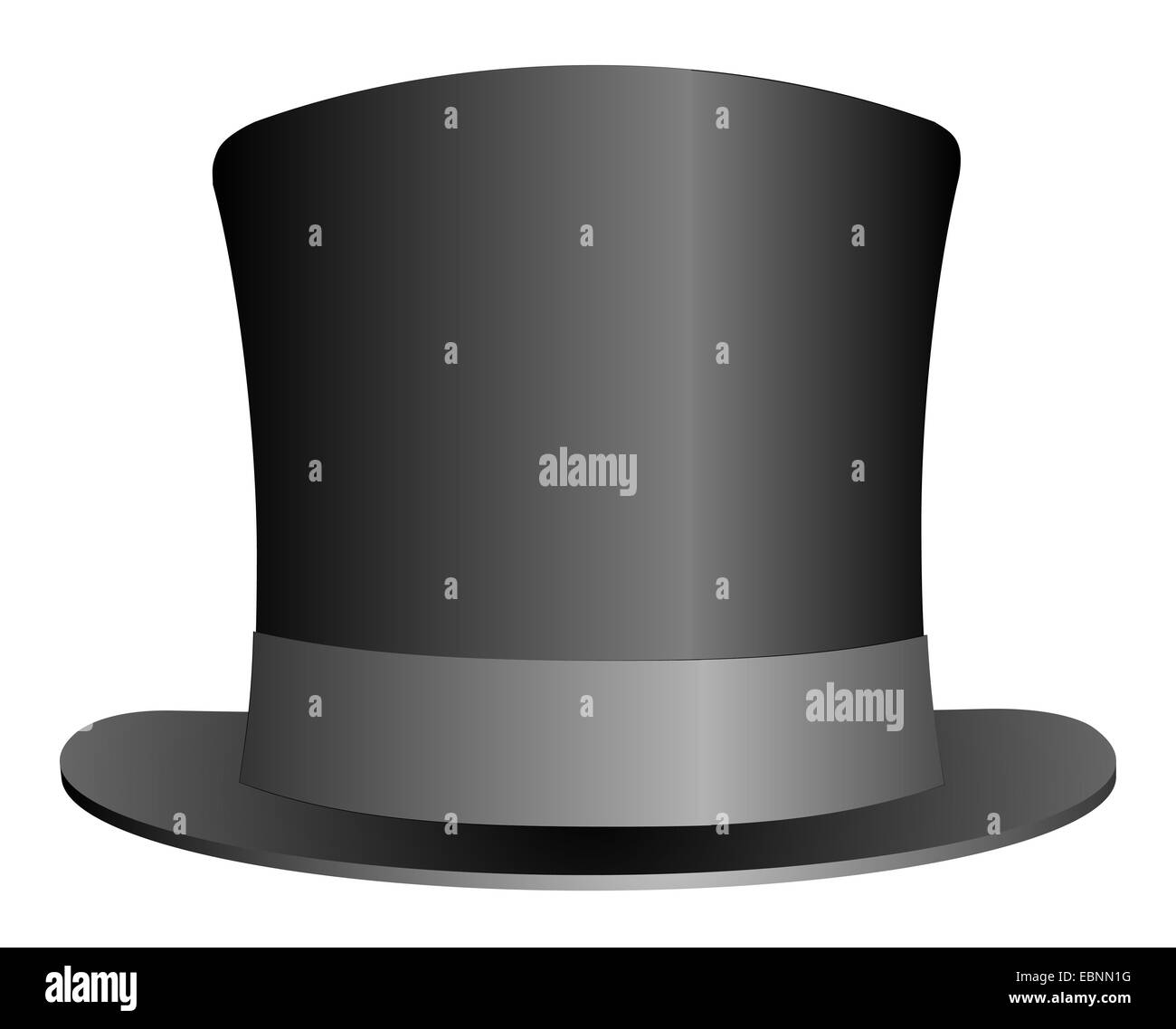 Black Top Hat illustration isolated on white background Stock Photo - Alamy