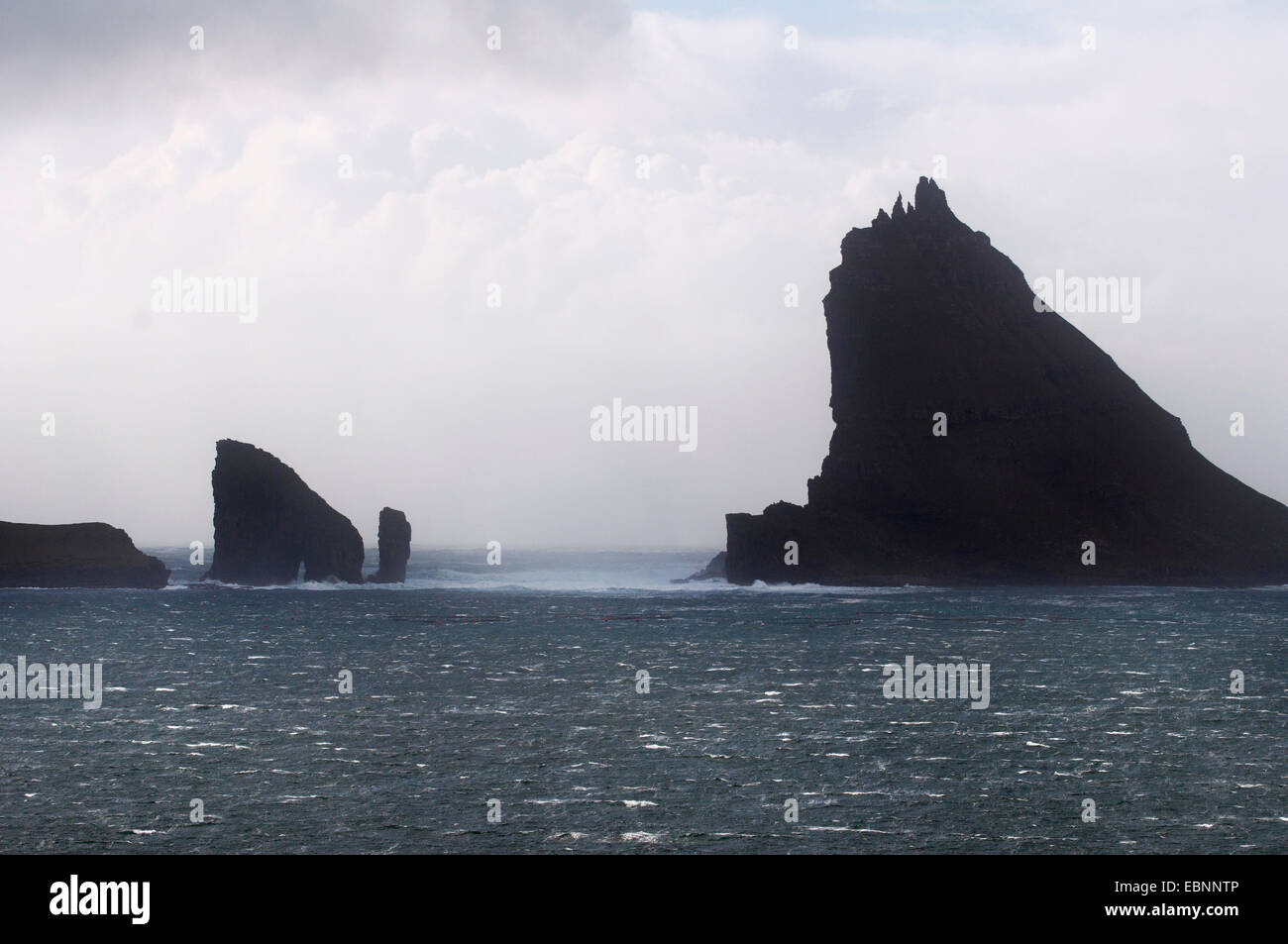 Tindhólmur islet, Vágar Island, Faroe Islands Stock Photo - Alamy