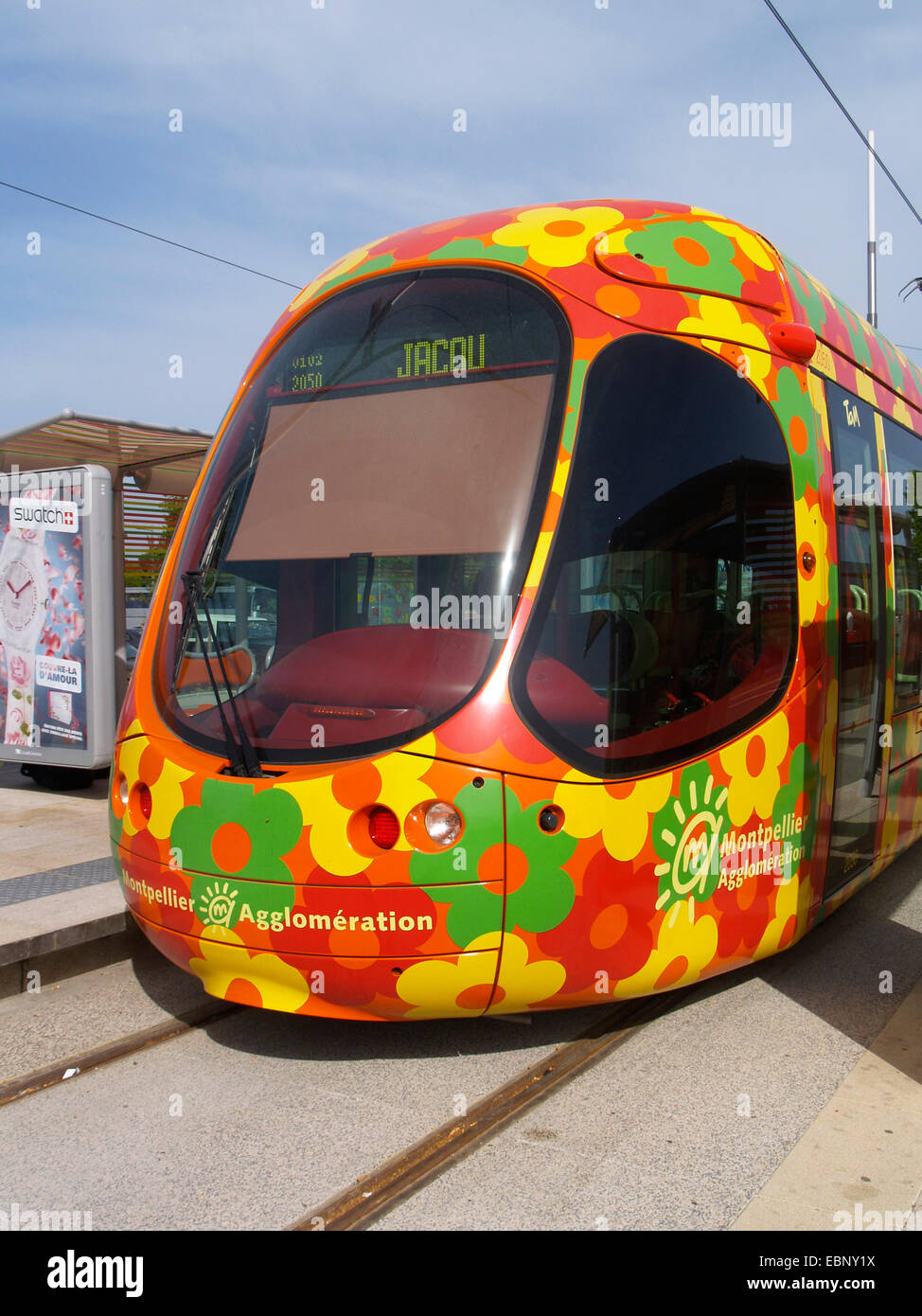 Modern Colourful Tramway France Montpellier Stock Photo Alamy Modern Colourful Tramway France Montpellier Stock Photo Alamy