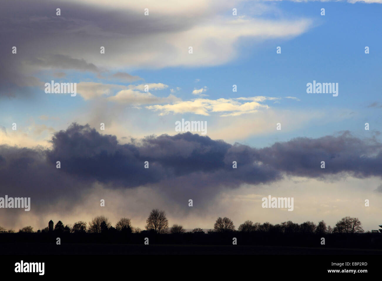 rain clouds, Germany Stock Photo