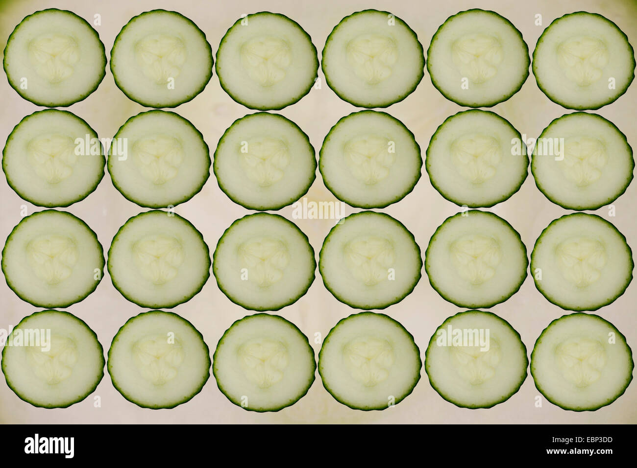 cucumbers in a pattern Stock Photo