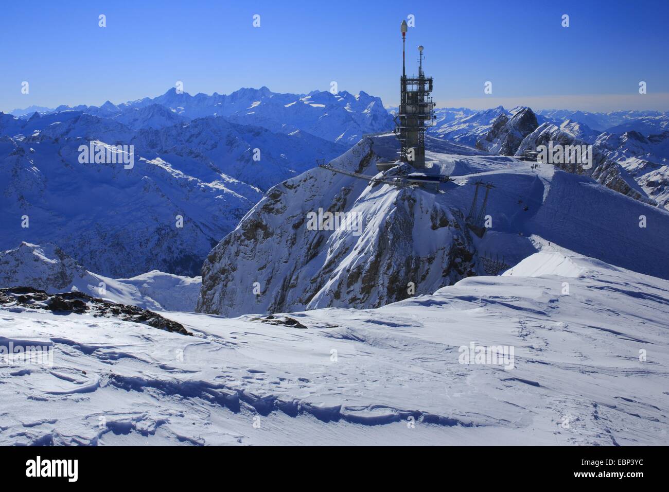 view to Titlis in Bernese Alps, Switzerland, Bernese Alps Stock Photo