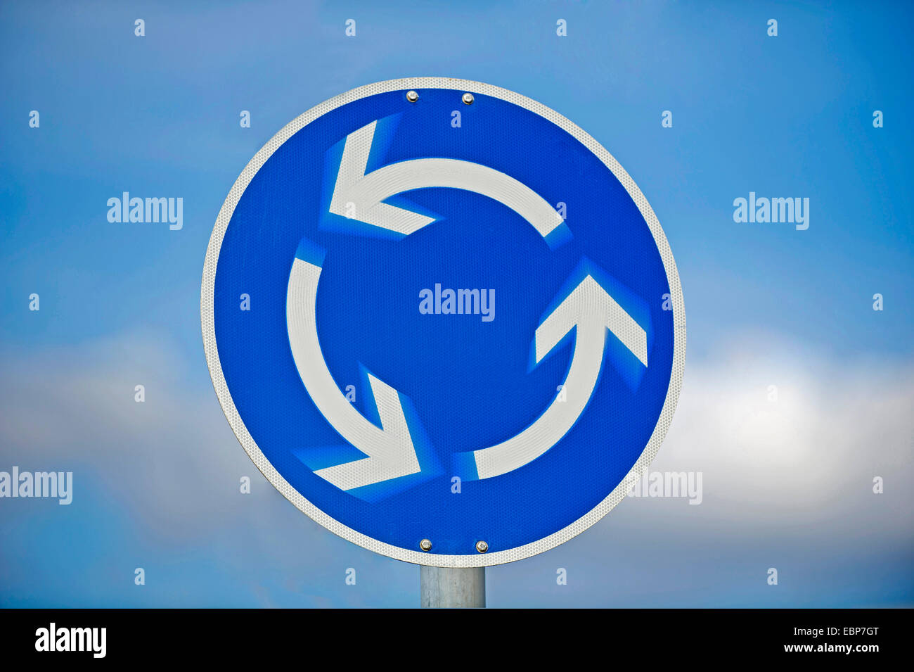 traffic sign 'roundabout' Stock Photo