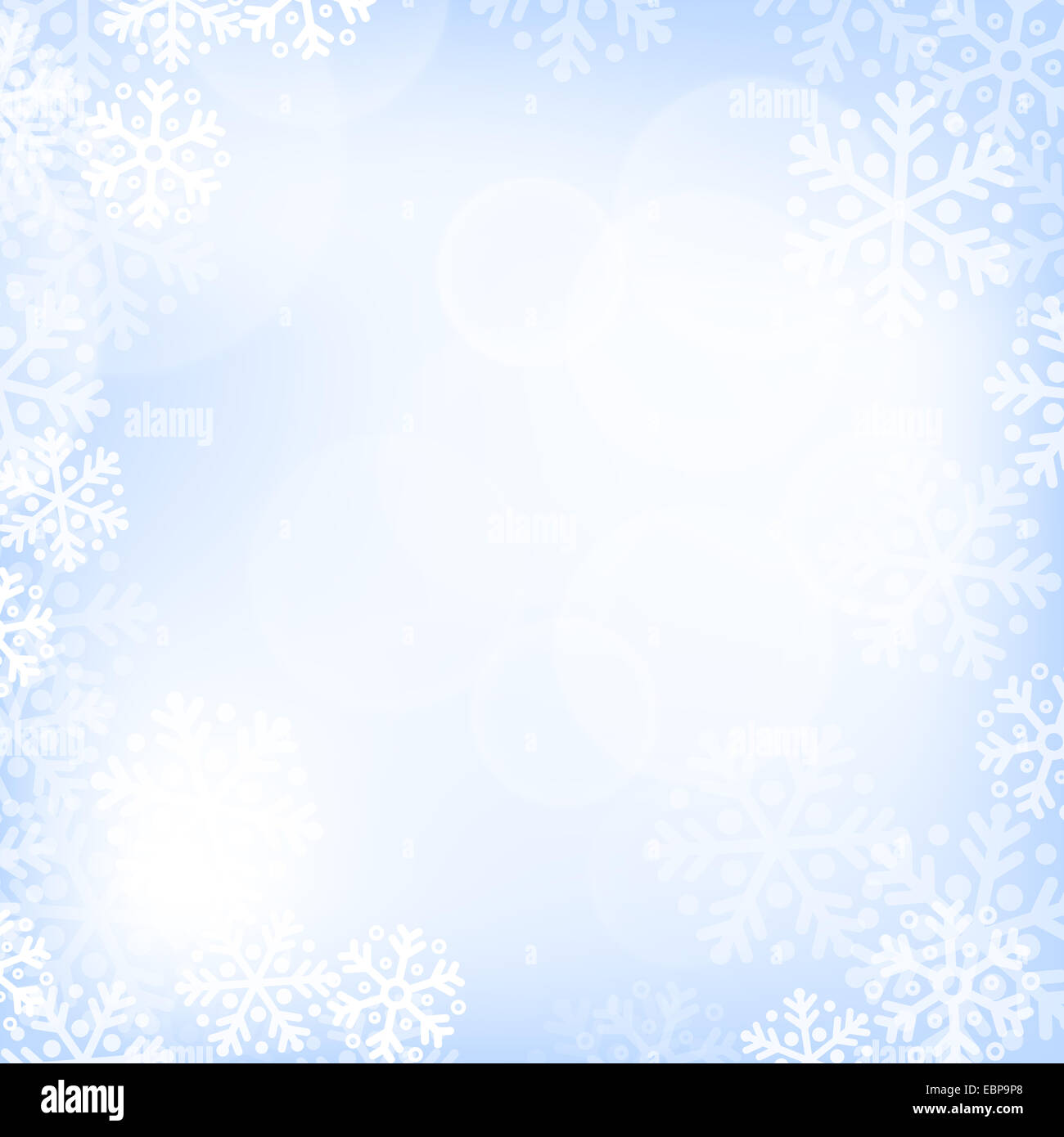 Abstract blue christmas background with snowflakes Stock Photo - Alamy
