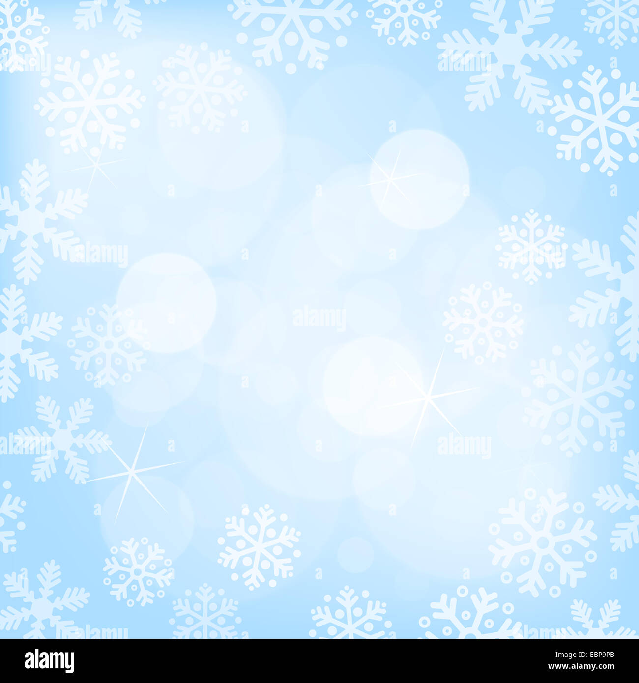 Abstract blue christmas background with snowflakes Stock Photo - Alamy