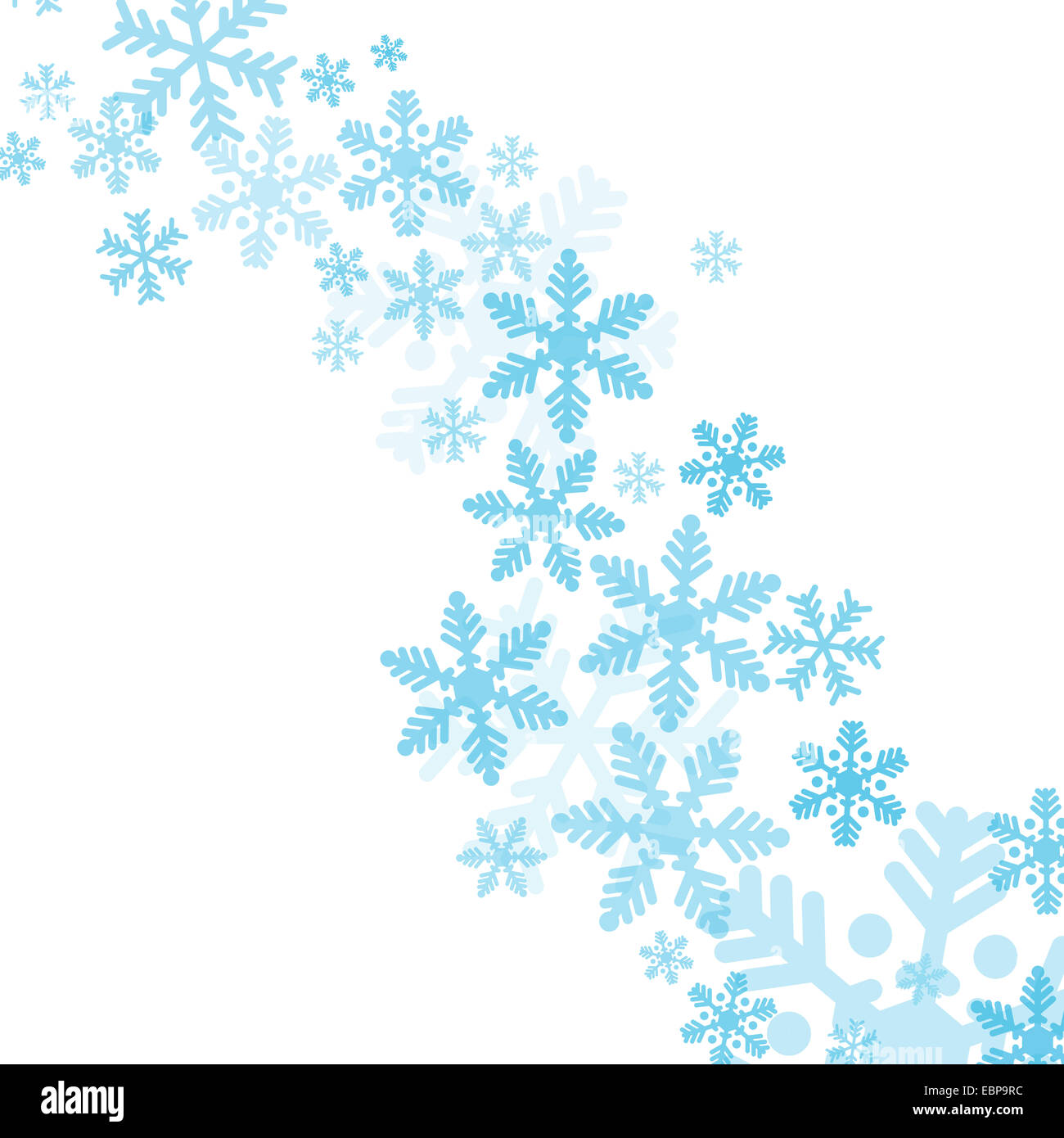 Abstract blue christmas background with snowflakes Stock Photo - Alamy
