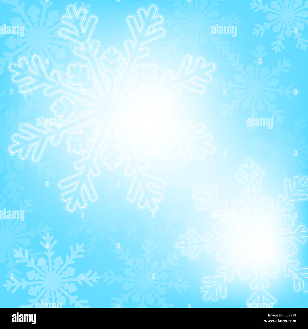 Abstract blue christmas background with snowflakes Stock Photo - Alamy