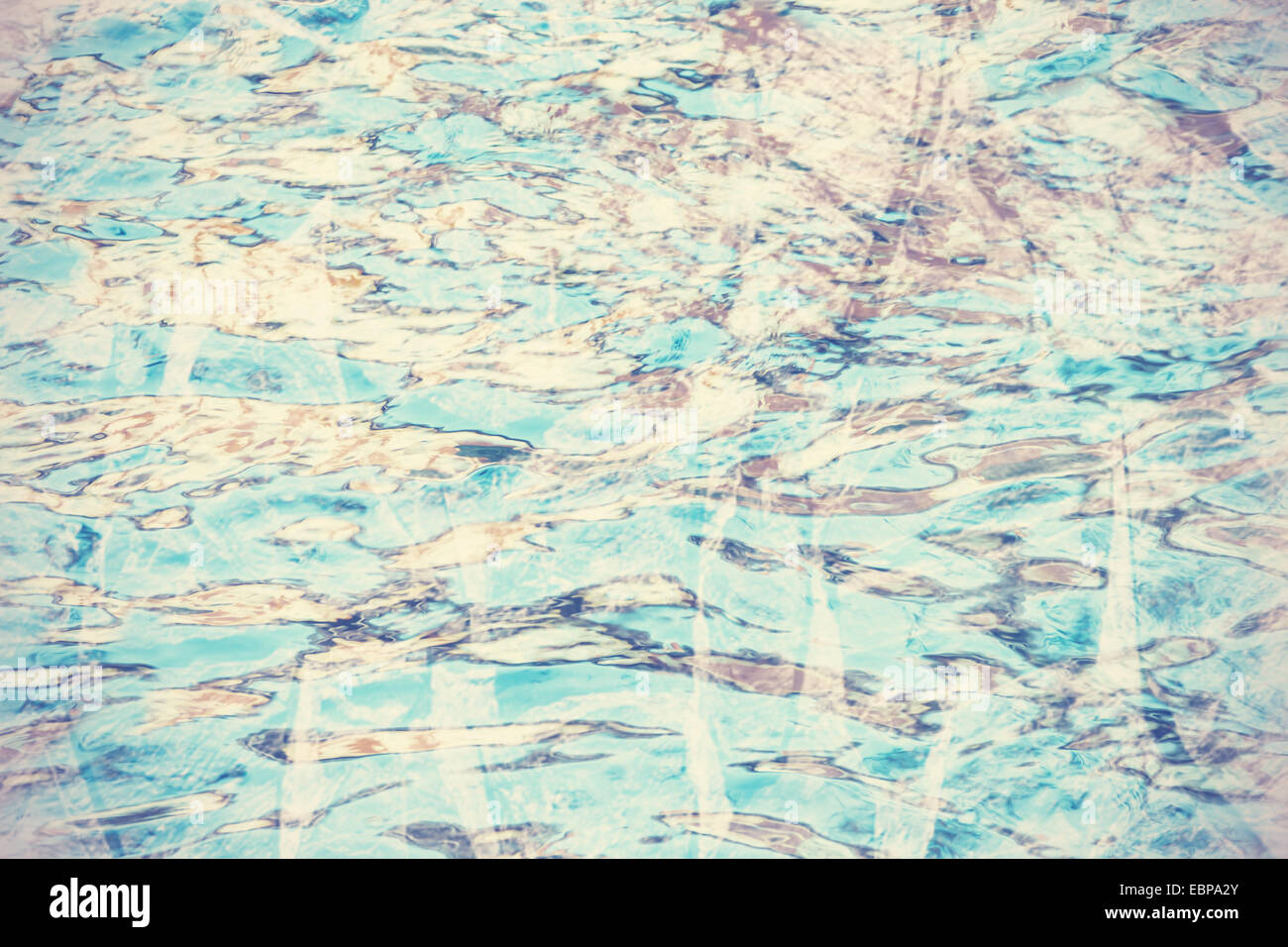 Retro abstract background made of reflections in water. Stock Photo