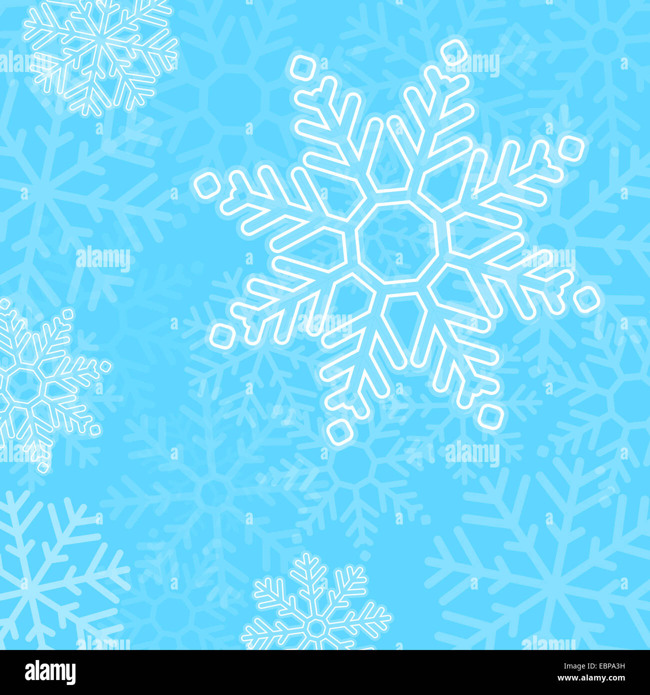 Abstract blue christmas background with snowflakes Stock Photo - Alamy