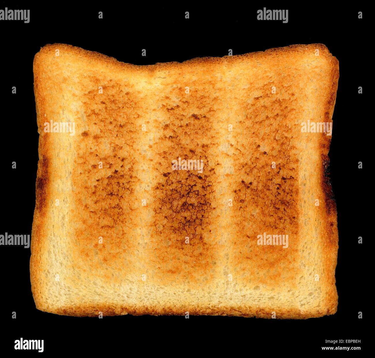 Slice of white toast on a black background Stock Photo Alamy