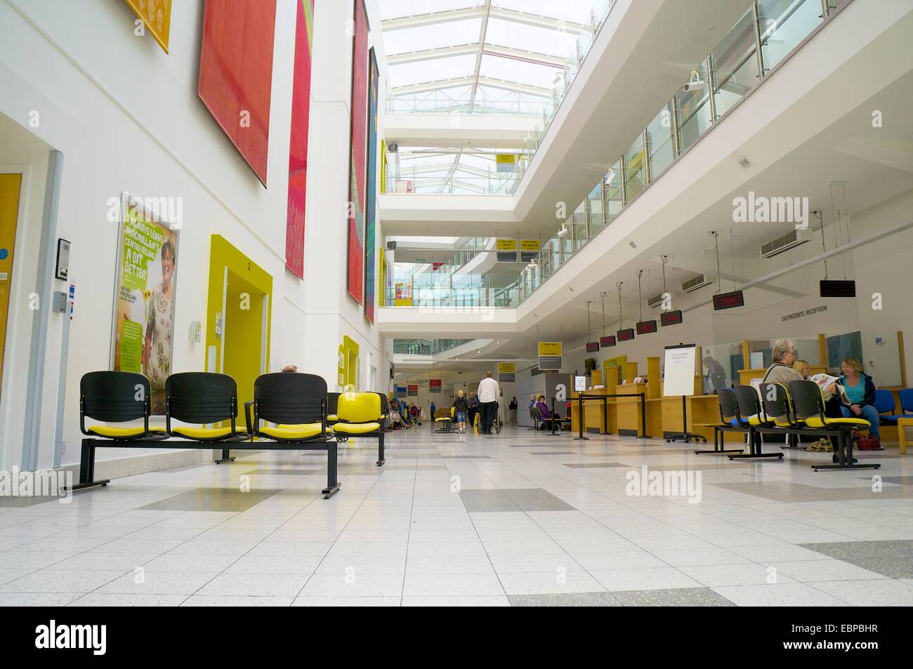 Atrium, Cumberland Infirmary, Carlisle, Cumbria, England, UK Stock Photo