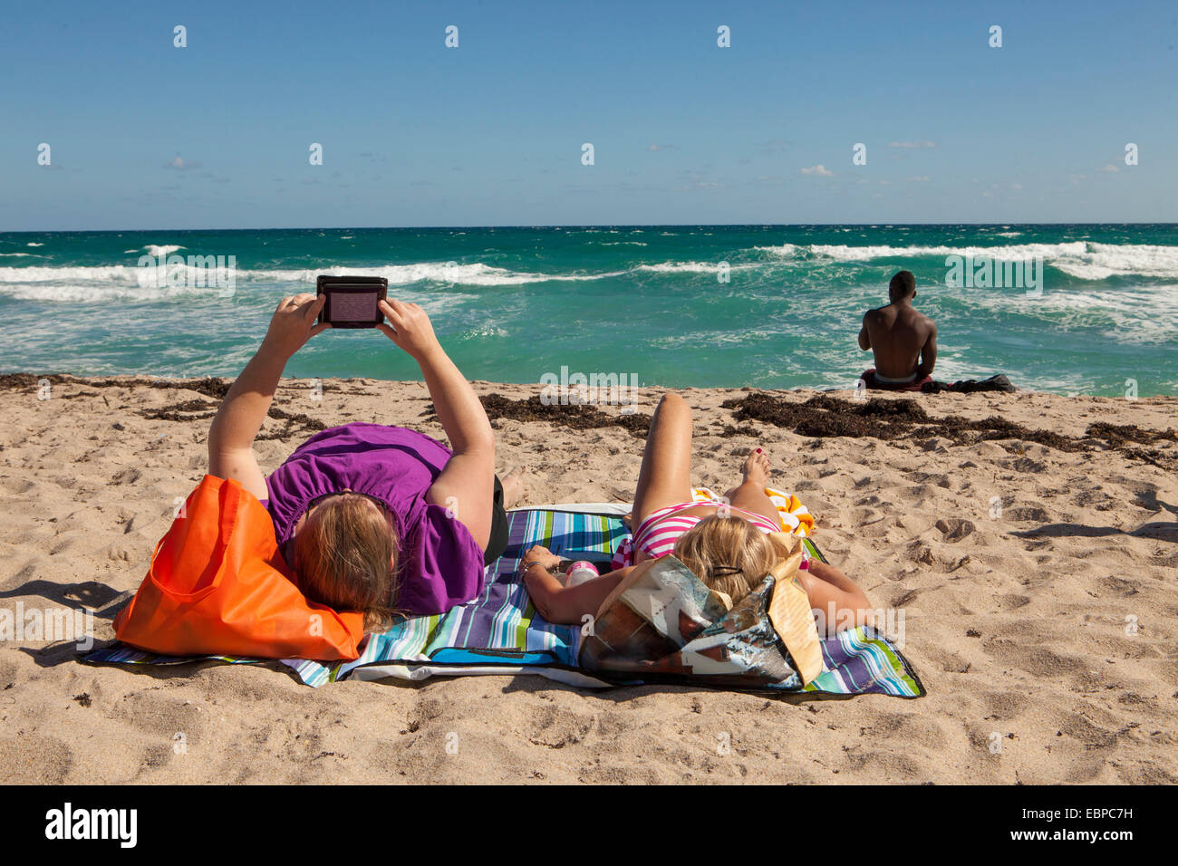 Model relax beach hires stock photography