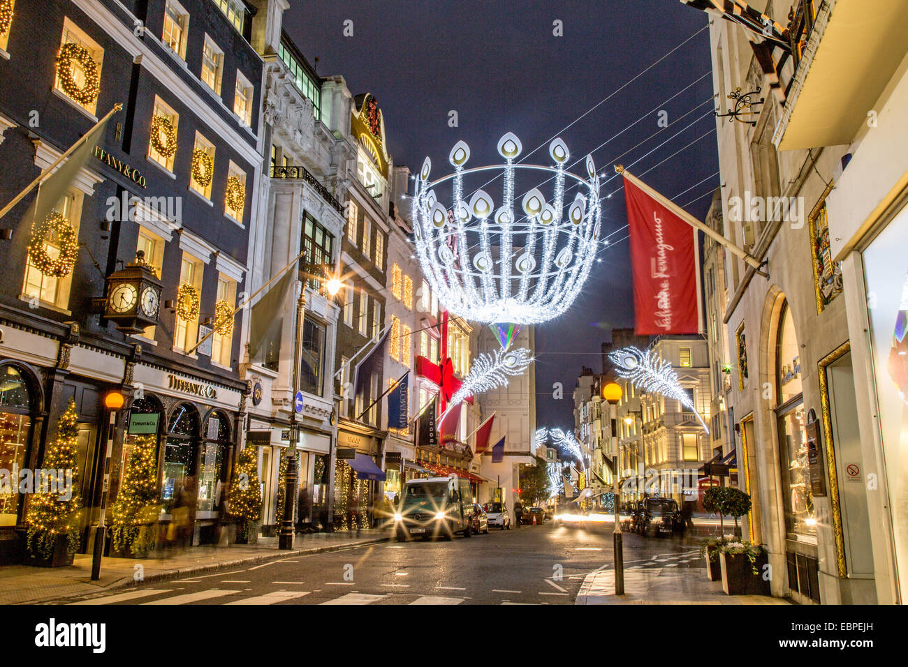 Christmas decorations bond street hires stock photography and images