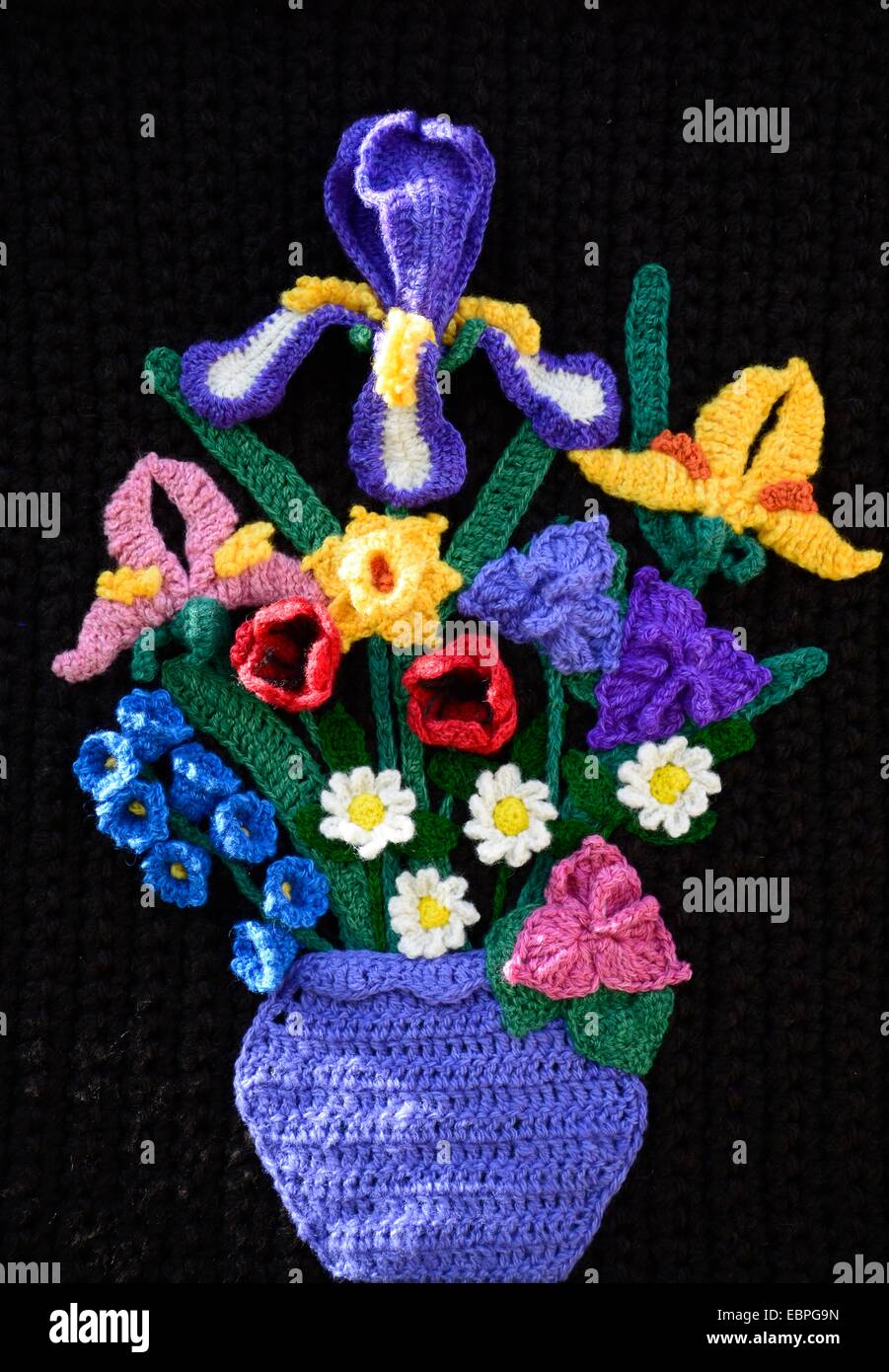 Knitted flowers hires stock photography and images Alamy