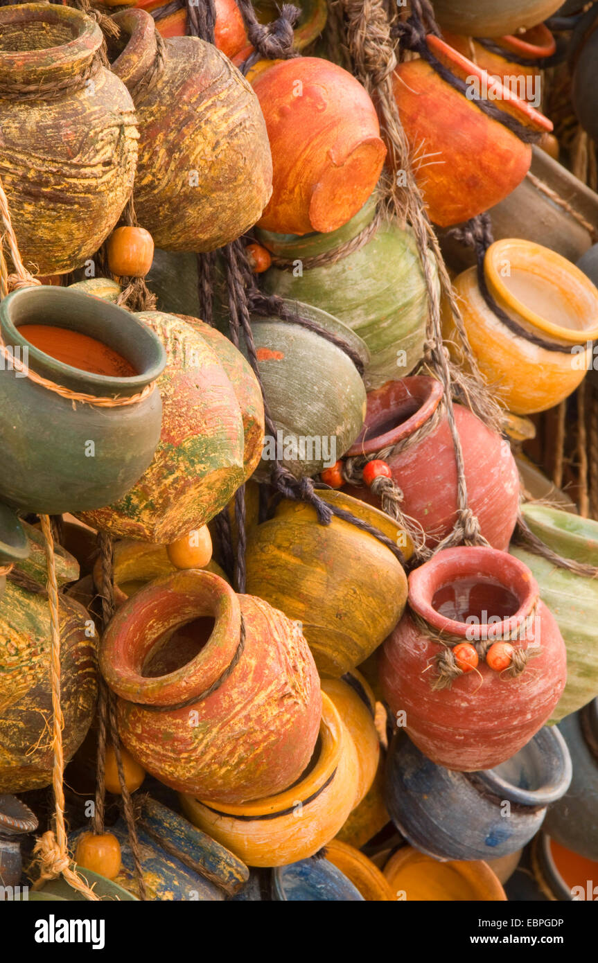 Hanging pots, Old Town San Diego State Historic Park, California Stock