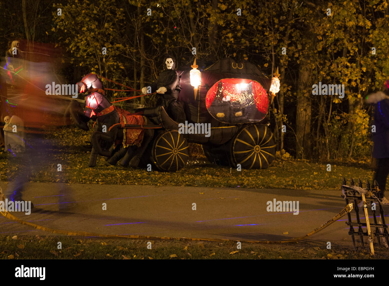 Halloween community decorations in Lime Kiln Park Menomonee Falls