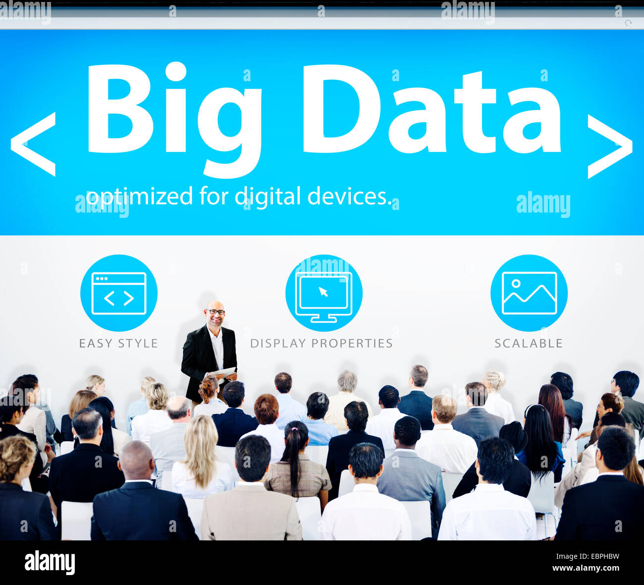 Business People Presentation Seminar Big Data Concept Stock Photo