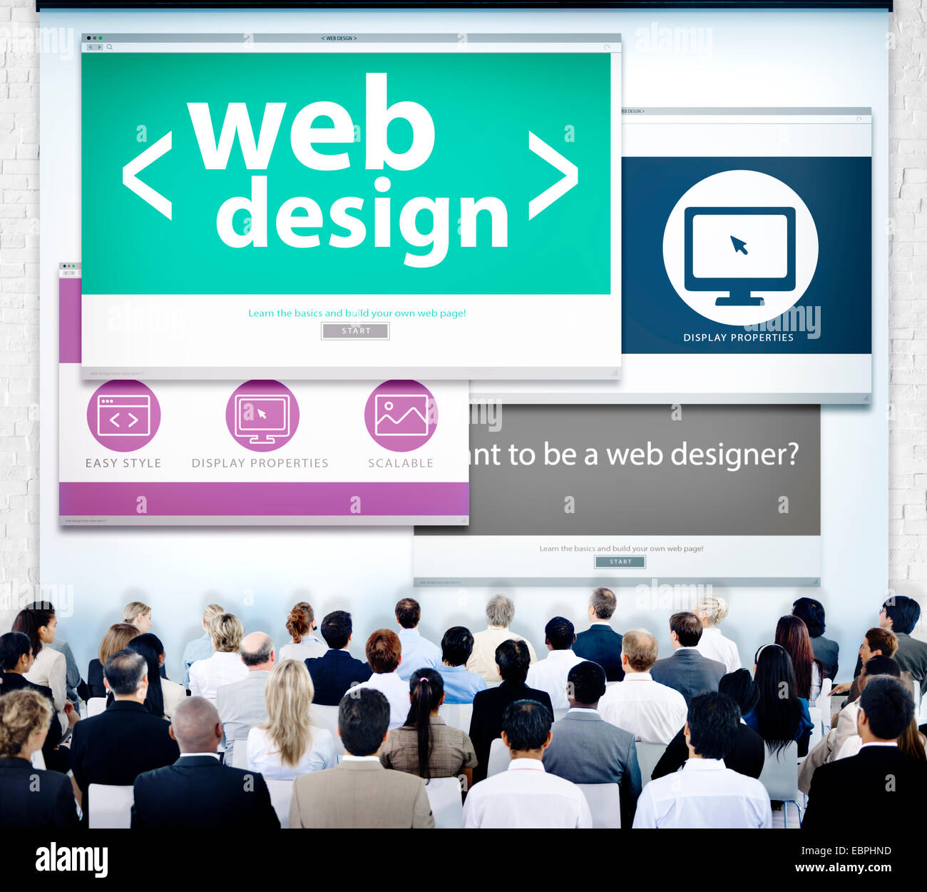 Business People Web Design Seminar Concept Stock Photo
