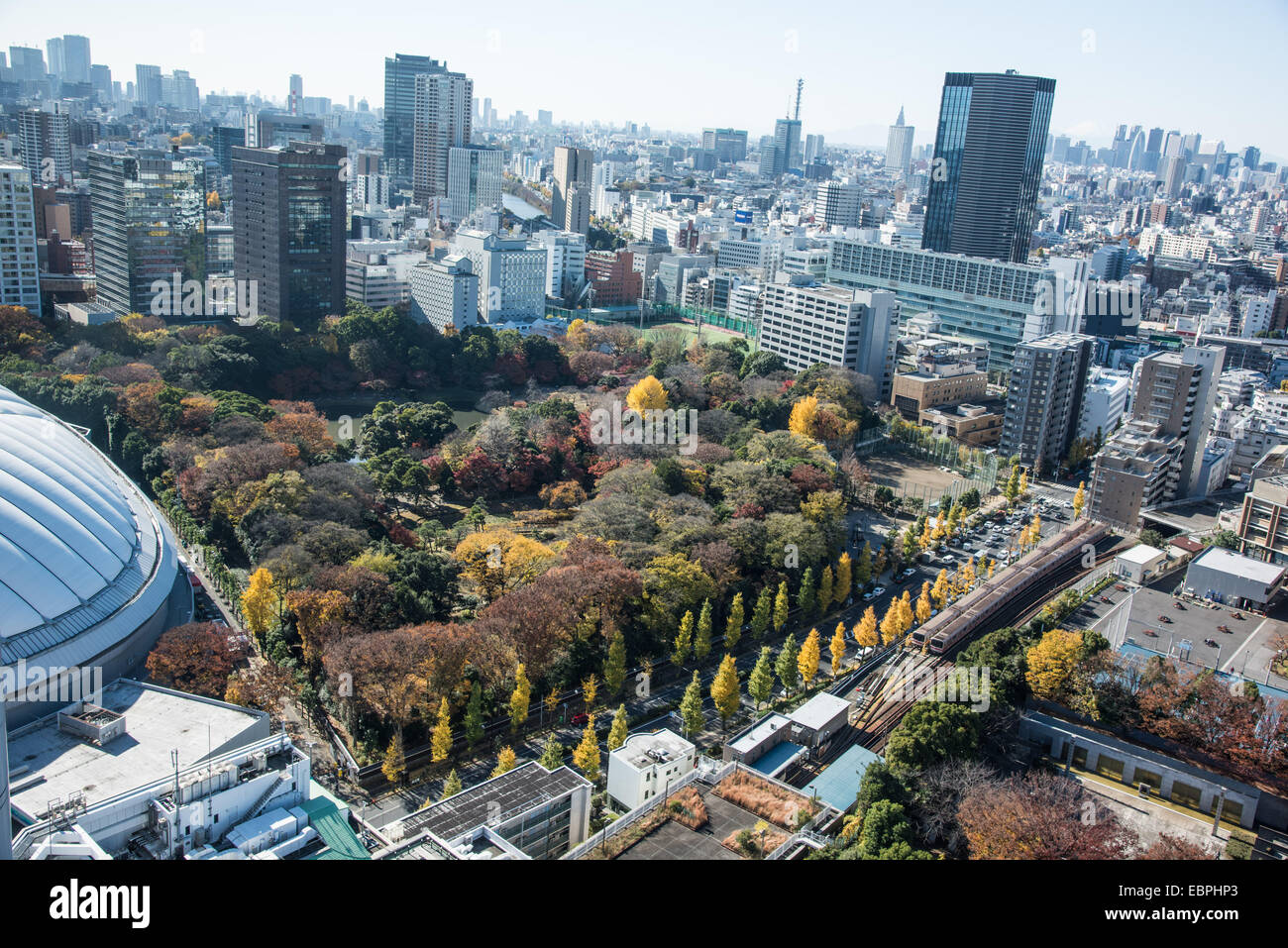 Aerial view of Koishikawa Korakuen,Bunkyoku,Tokyo,Japan Stock Photo Alamy
